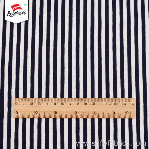 Dyed Black And White Stripe Fabric For Garment